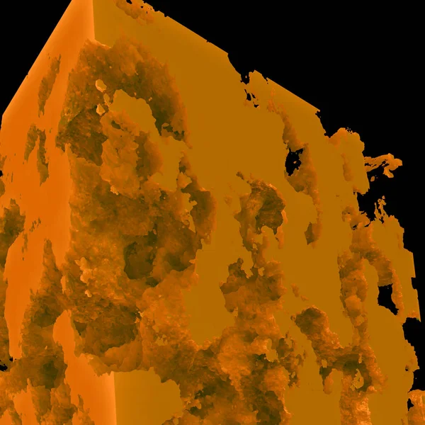 Абстрактний Візерунок Куб Просторова Корозія Рендеринг — стокове фото