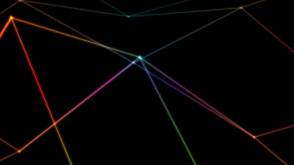 Computer Abstractie Kleur Lijnen Gebroken Knooppunten Een Donkere Achtergrond Model — Stockfoto