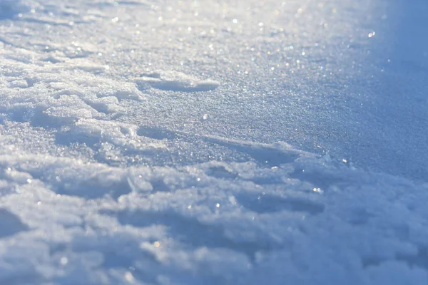 snowy landscape with sun glare