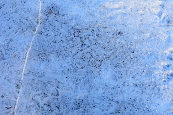 Superficie Neve Ghiaccio Colore Blu Bianco — Foto Stock