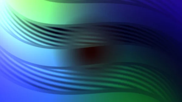 Abstract Composition Wave Pattern Blue Green Rendering — Stock Photo, Image