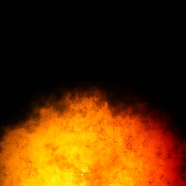 Composición Abstracta Hemisferio Fuego Sobre Fondo Oscuro Gráfico —  Fotos de Stock