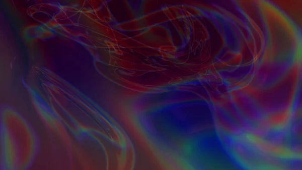 Gladde Gloeiende Lijnen Achtergrond Van Spectrale Scheidingen Abstracte Tekening Render — Stockfoto