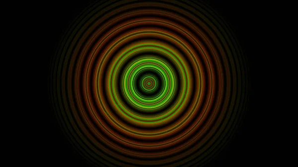 Abstract Composition Bright Diverging Circles Dark Backgroundr Computer Graphics Rendering — Stock Photo, Image