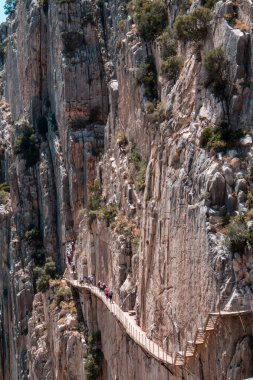 'Caminito del rey' Malaga dağlarında yürüyüş yapmak için bir yer..