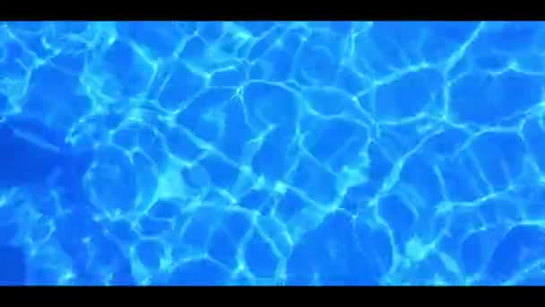 Riflesso Piscina Blu Fondo Piscina — Video Stock