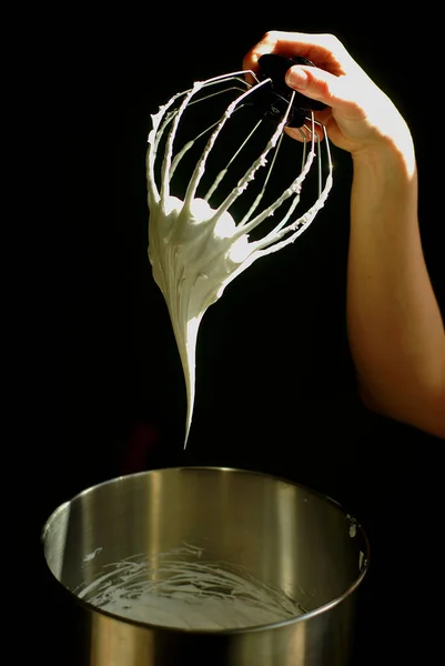 Whipping Eggs Whisk — Stock Photo, Image