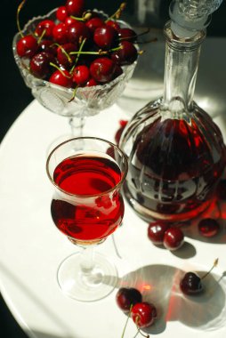 Taze kiraz ve kiraz suyu.