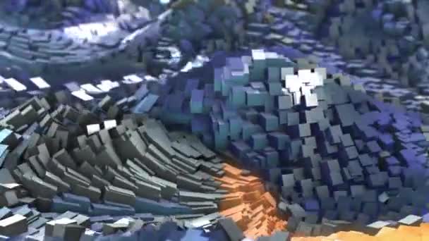 Ocean Cubes Wellen Hintergrund — Stockvideo