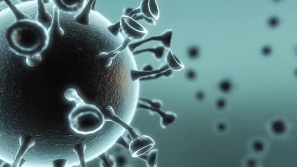 Coronavirus 2019 Ncov Patojenik Hücreleri — Stok video