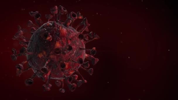Coronavirus Covid Patogenní Buňky Koronaviru 2019 Ncov Vykreslení — Stock video