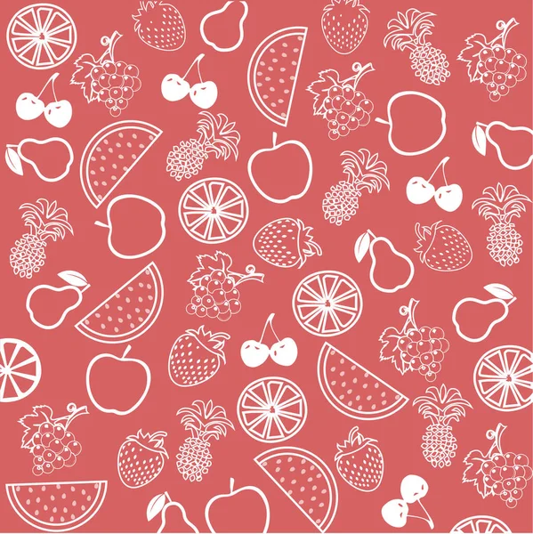 Assorted Fruit Pattern Vector — Stock Vector