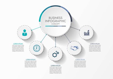 İş çevresi. Soyut arkaplan şablonu için tasarlanmış zaman çizgisi bilgi simgeleri modern diyagram süreci teknolojisi dijital pazarlama veri sunum çizelgesi taşıyıcısı