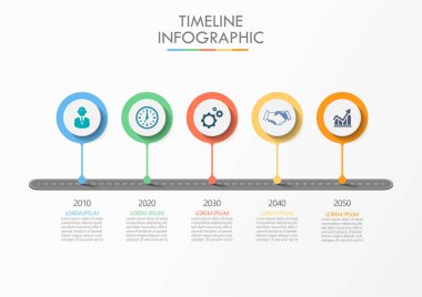 Arka plan şablonu kilometre taşı öğe modern diyagramı işlem teknolojisi dijital pazarlama veri sunum grafiği için vektör çizim tasarlanmış iş yol haritası zaman çizelgesi Infographic ikonları/simgeleri