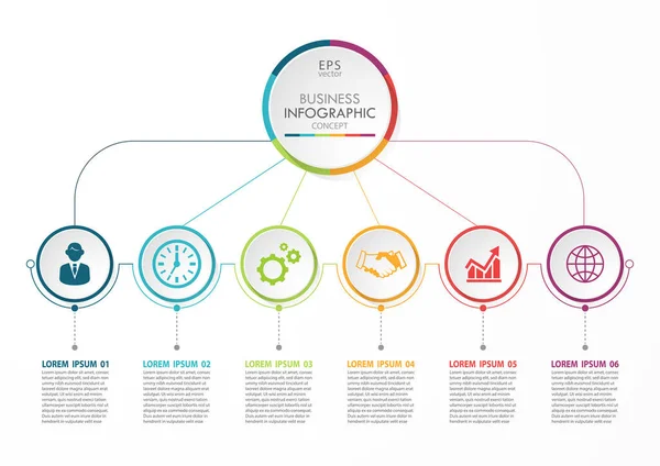 ビジネスデータの可視化 抽象的な背景テンプレートのために設計されたタイムラインインフォグラフィックアイコンマイルストーン要素現代のダイアグラムプロセス技術デジタルマーケティングデータプレゼンテーションチャートベクトル — ストックベクタ