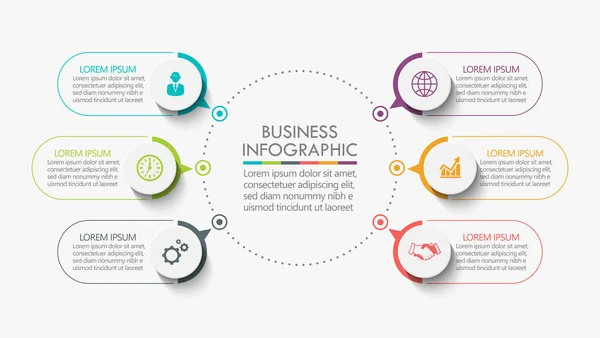 Präsentation Geschäftskreis Infografik Vorlage — Stockvektor