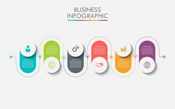 Modelo Infográfico Negócios Apresentação — Vetor de Stock