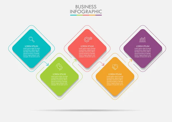 Présentation Modèle Infographique Entreprise Avec Options — Image vectorielle