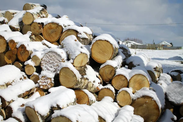 Fırın için odun gördüm, karla kaplıydı..