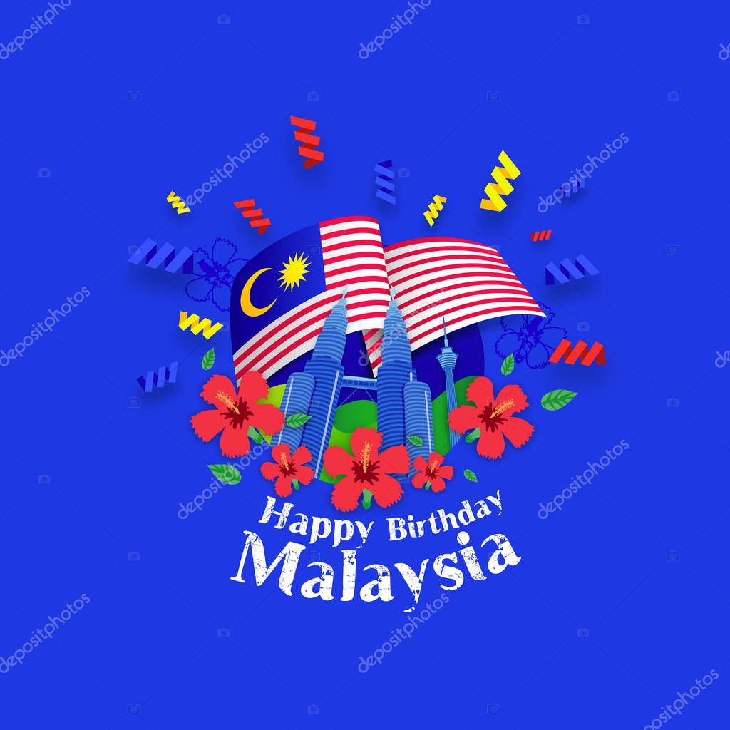 Happy Birthday Malaysia — Stock Vector © LouisTan 159905470