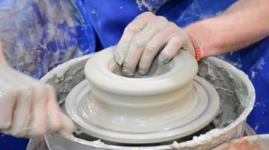 Potter kalıpları kil sürahi pot portre