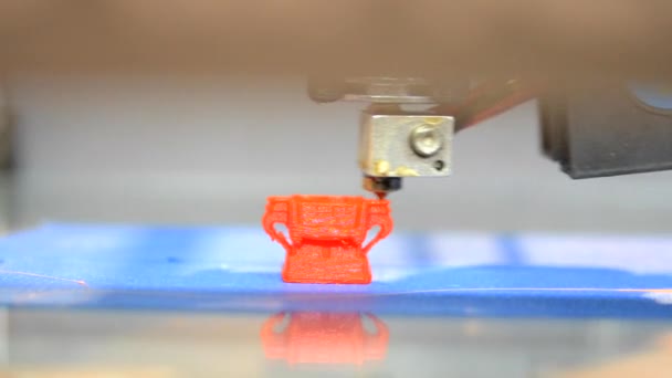 Печать 3D принтера — стоковое видео