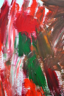 Çok renkli yağlı boya fırça darbeleri