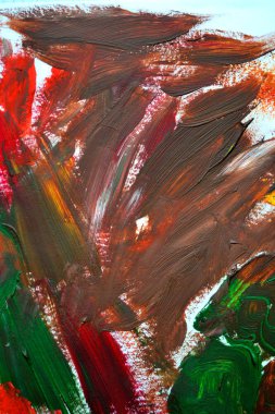 Çok renkli yağlı boya fırça darbeleri