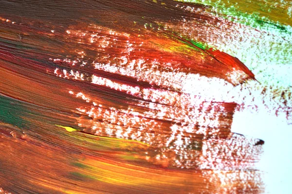 Brush strokes multicolored oil paint — Stock Photo, Image