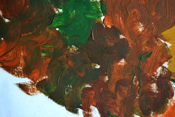 Brush strokes multicolored oil paint — Stock Photo, Image