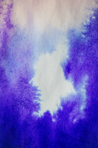 Purple ink stain on a sheet of white paper, macro — Stock Photo, Image