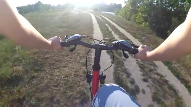 Extrem körning på cykeln — Stockvideo