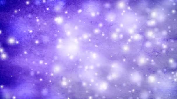 Fondo púrpura invierno abstracto con copos de nieve — Vídeo de stock