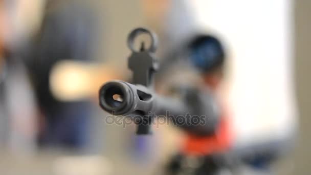 Submachine Gun close-up — Stock Video