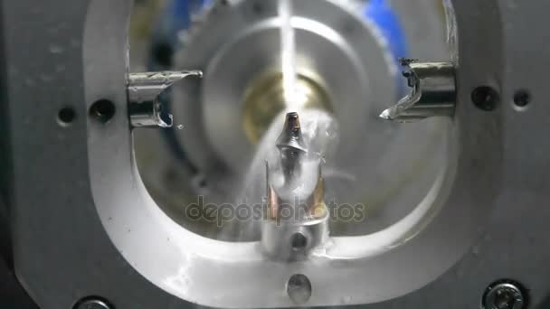 Milling abutment close-up. — Stock Video