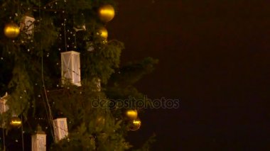 Noel ağacı dekorasyonu arka planı