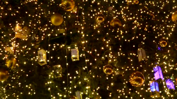 Weihnachtsbaumschmuck Hintergrund — Stockvideo