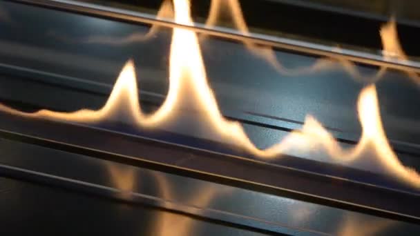 エタノール気体の現代バイオ fireplot 暖炉。生態学的なスマートします。 — ストック動画