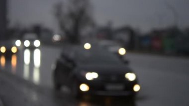 Sevk yol gece akşam arka plan bulanık araba