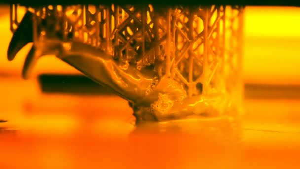 Stereolithography DPL impresora 3d crear detalle — Vídeos de Stock