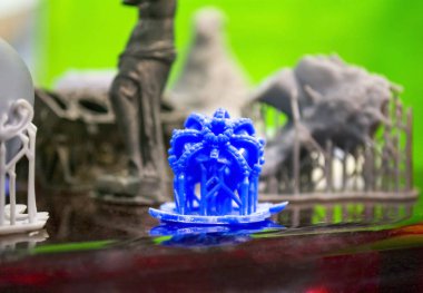 3D yazıcıya yazdırılmış nesneler.