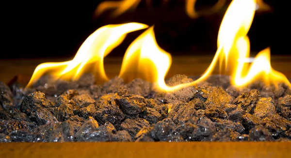 Moderne bio fireplot op ethanol gas — Stockfoto