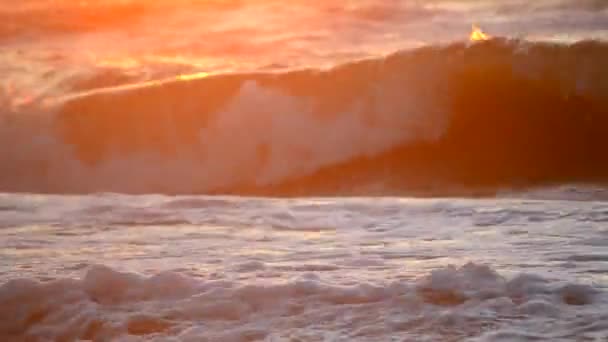 Solnedgång soluppgång gryning på havet ocean. — Stockvideo