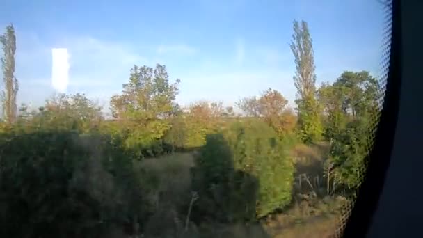 Zobrazení okna pohybující se sběrnice. — Stock video