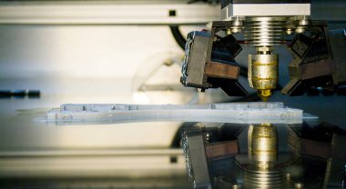 Yazıcı ayna yansıtıcı yüzeyine gri nesneler yazdırıyor