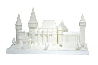 3D yazıcı tarafından basılan parlak renkli nesne. Wite Kalesi