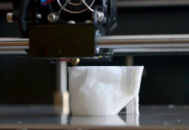 Nesneler 3D yazıcı tarafından yazdırıldı.