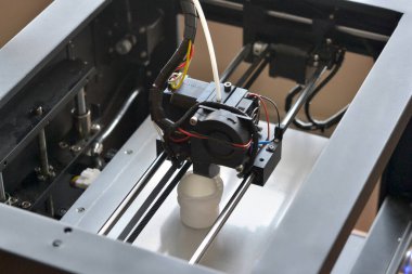 Nesneler 3D yazıcı tarafından yazdırıldı.
