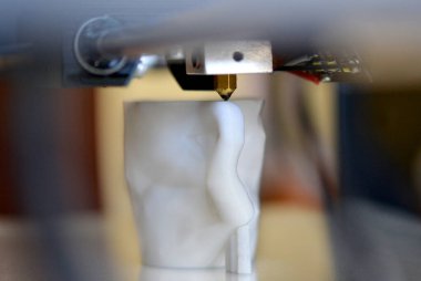 Nesneler 3D yazıcı tarafından yazdırıldı.