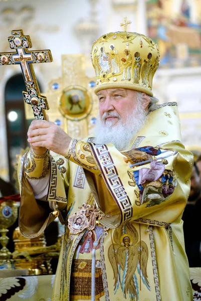 Патриарх Кирилл благословил крупный план — стоковое фото